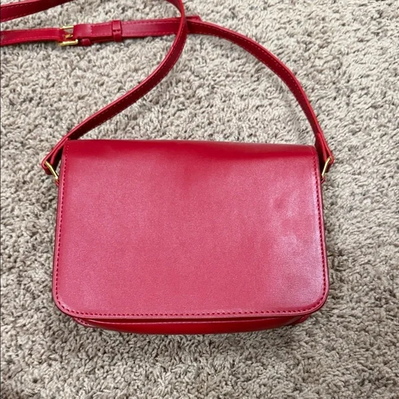 Celine dhgate Red Crossbody Bag with Gold Accent - Picture 3 of 6